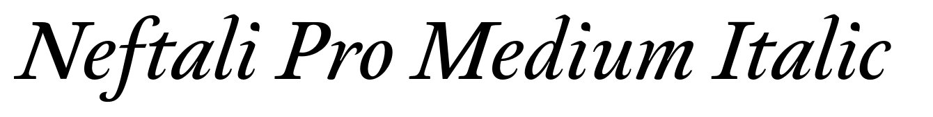 Neftali Pro Medium Italic